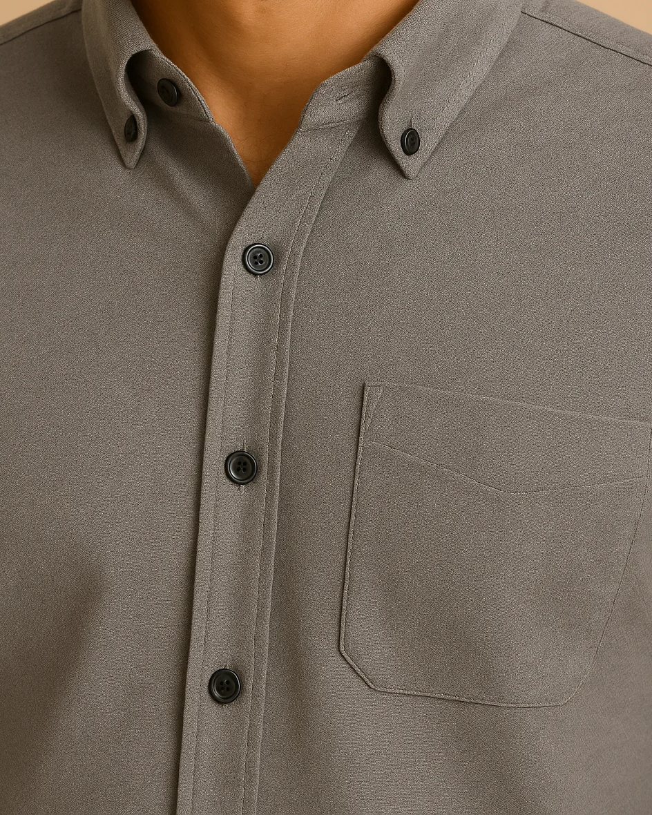 Men Classic Oxford Shirt - Long Sleeve Cotton Button-Down