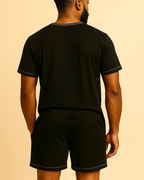 Men V-Neck T-shirt and Shorts Pyjamas