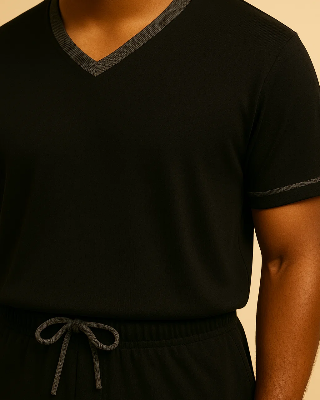 Men V-Neck T-shirt and Shorts Pyjamas