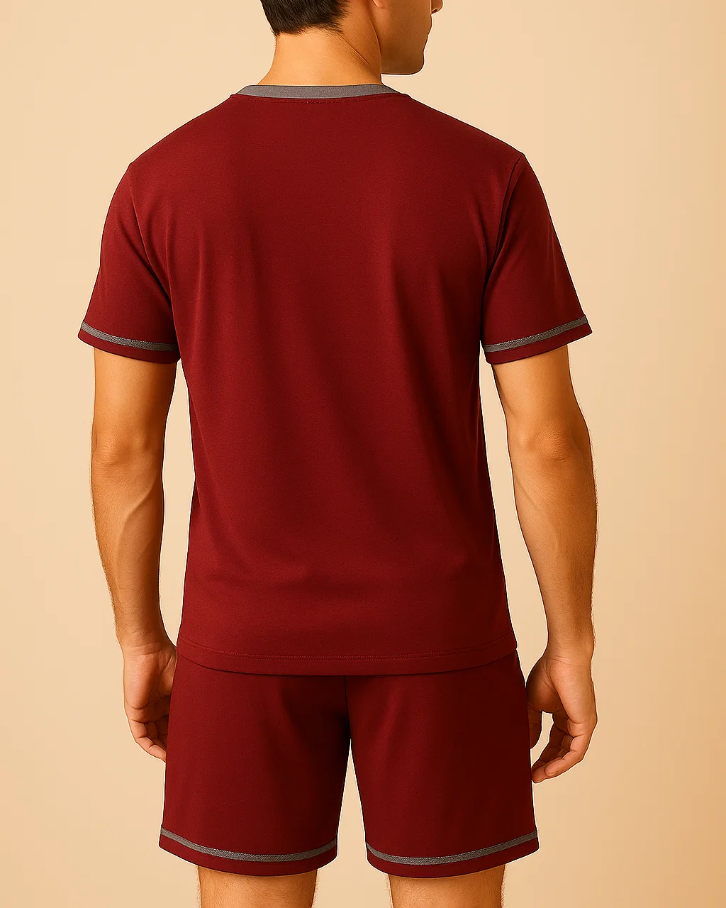 Men V-Neck T-shirt and Shorts Pyjamas
