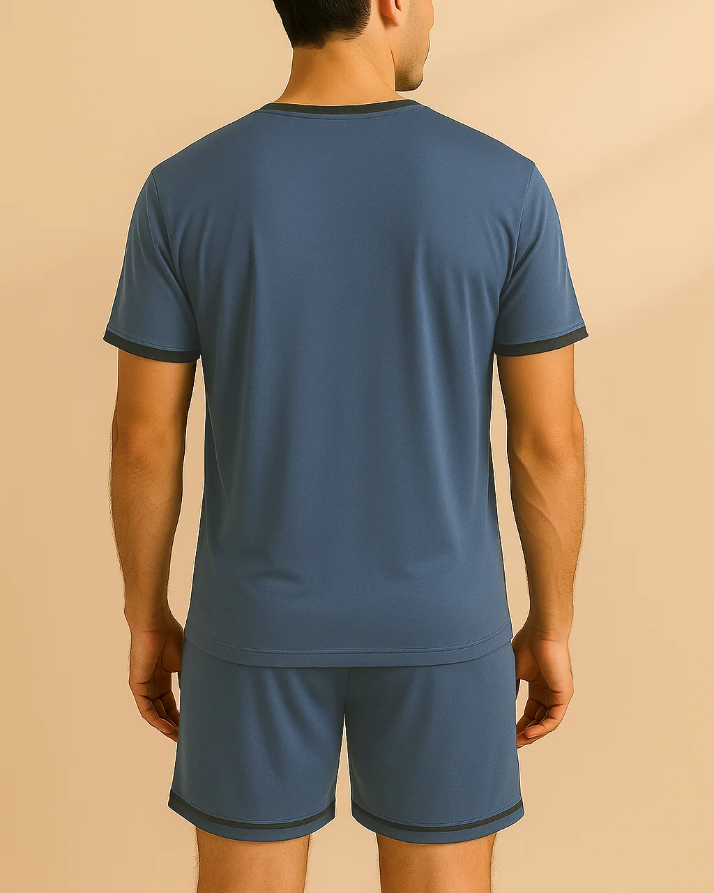 Men V-Neck T-shirt and Shorts Pyjamas