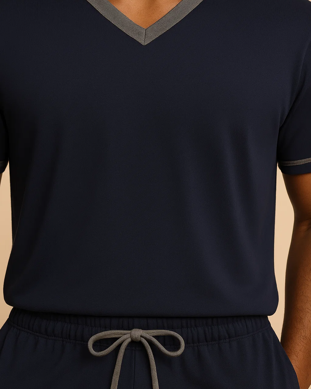 Men V-Neck T-shirt and Shorts Pyjamas