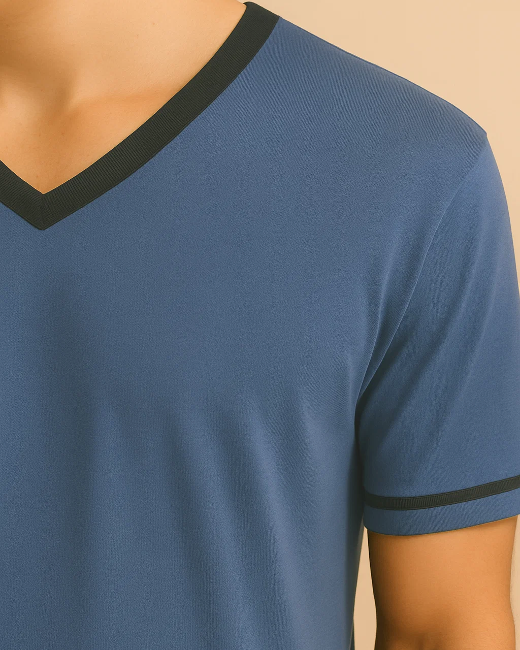 Men V-Neck T-shirt and Shorts Pyjamas