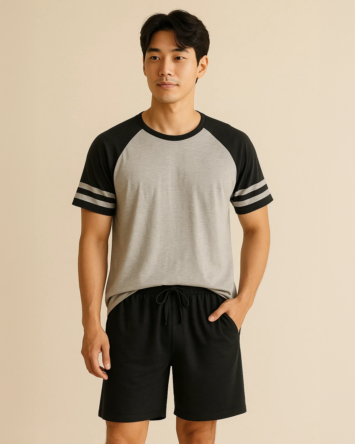 Men Raglan T-shirt and Shorts PJS