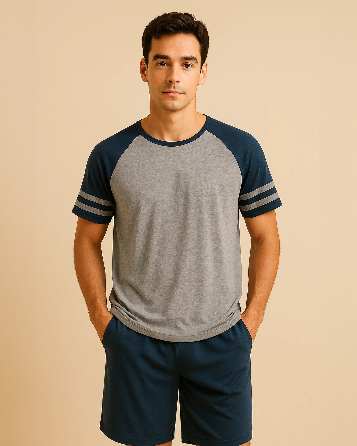 Men Raglan T-shirt and Shorts PJS