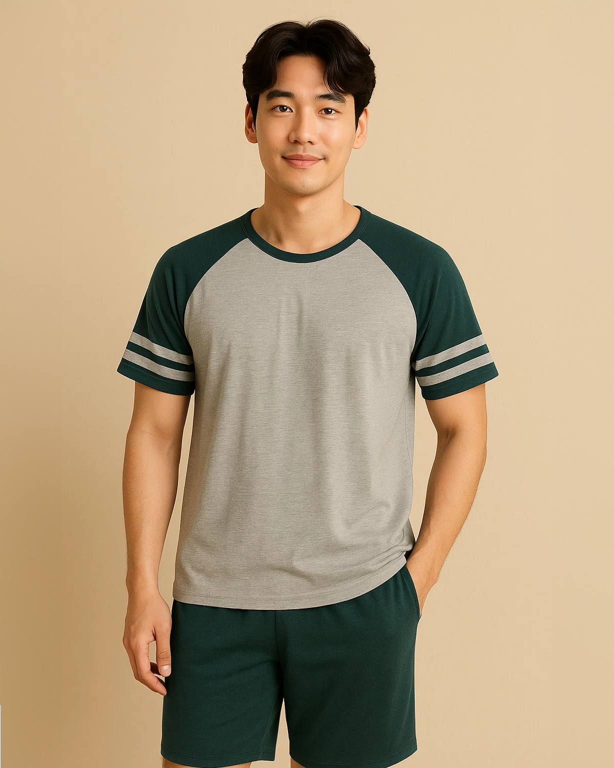 Men Raglan T-shirt and Shorts PJS