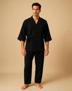 Samue Organic Cotton & Linen Loungewear Set - Unisex Japanese Inspired Loungewear Set