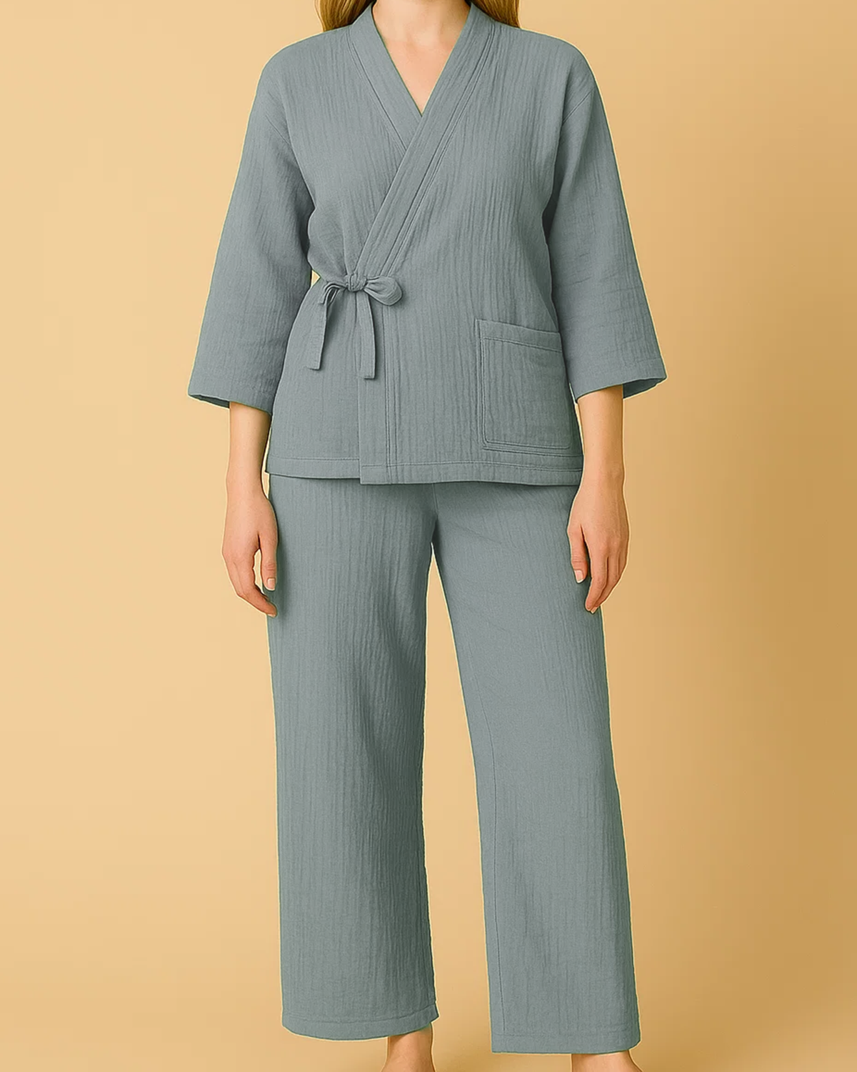 Samue Organic Cotton & Linen Loungewear Set - Unisex Japanese Inspired Loungewear Set