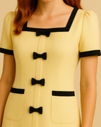 Vivienne Bow-Detail Shift Dress