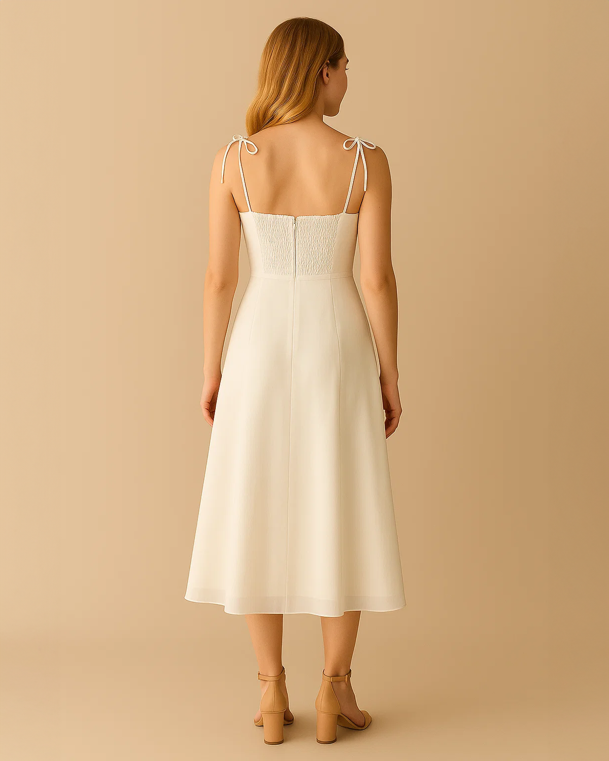 Lily White Bustier Midi Dress | Sustainable Bridal & Rehearsal Look