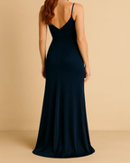 Sadie Long Elegant Navy Blue Dress