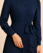 Ania Blue Long Sleeve Dress Casual