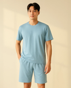Men’s Bamboo Lounge Shorts Set – Lightweight Summer Sleepwear