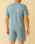 Men’s Bamboo Lounge Shorts Set – Lightweight Summer Sleepwear