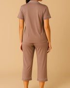 Bamboo Summer Capri Short Sleeve Pyjamas