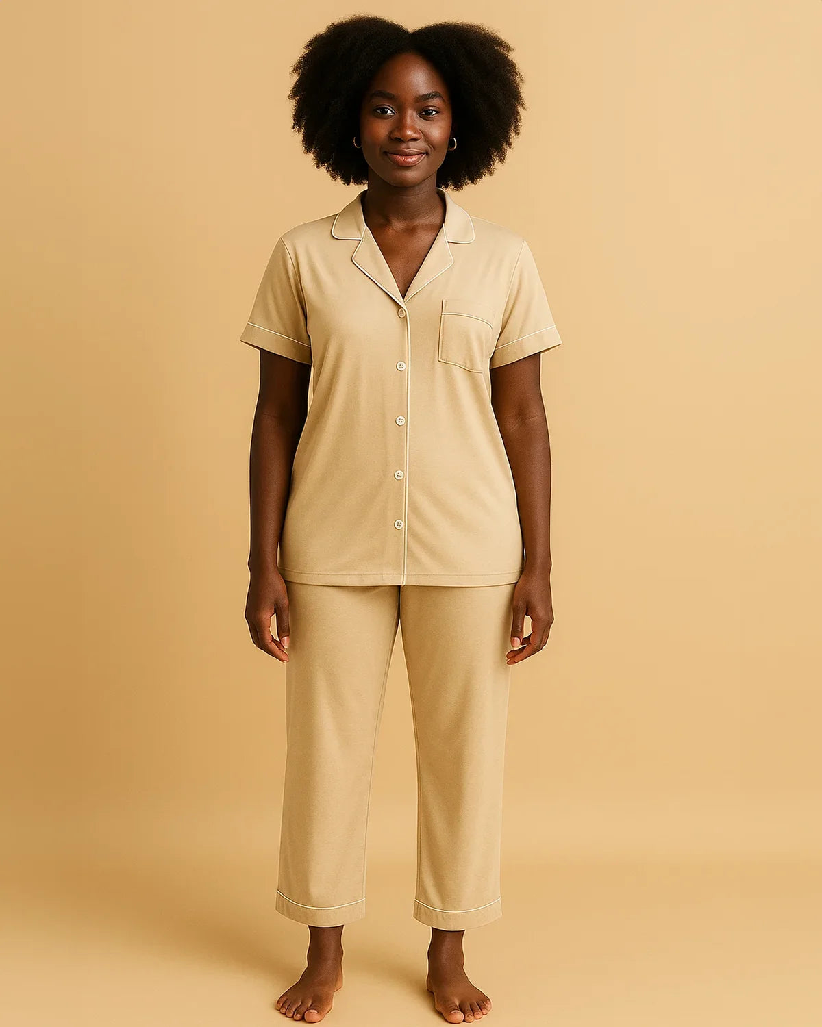 Bamboo Summer Capri Short Sleeve Pyjamas