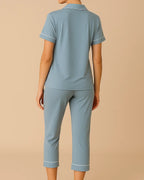 Bamboo Summer Capri Short Sleeve Pyjamas