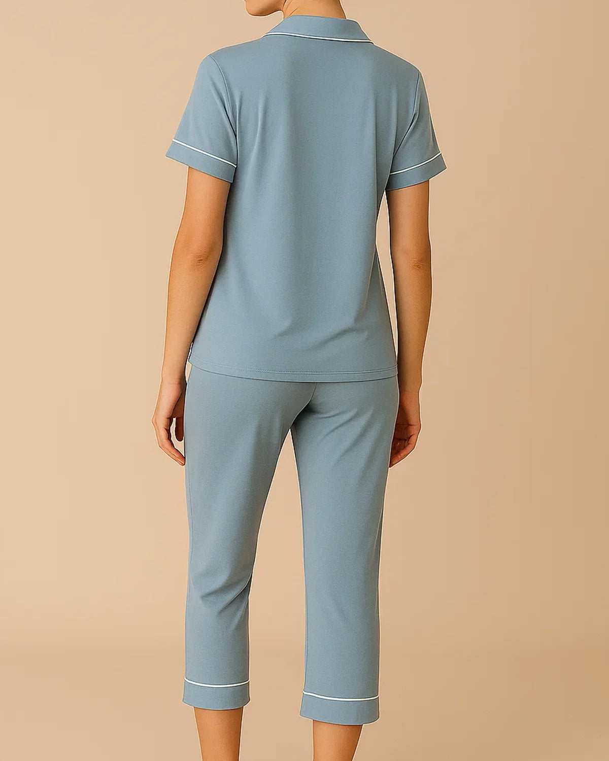 Bamboo Summer Capri Short Sleeve Pyjamas