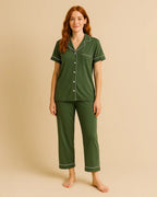 Bamboo Summer Capri Short Sleeve Pyjamas