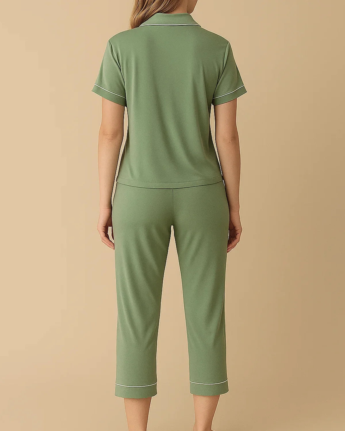 Bamboo Summer Capri Short Sleeve Pyjamas