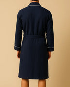 Men Organic Muslin Cotton Robe - Lightweight Breathable Robe for Men