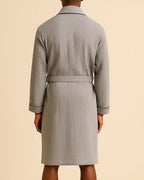 Men Organic Muslin Cotton Robe - Lightweight Breathable Robe for Men