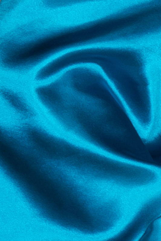 ADKN Recycled PET Blue Satin Fabric 100gsm