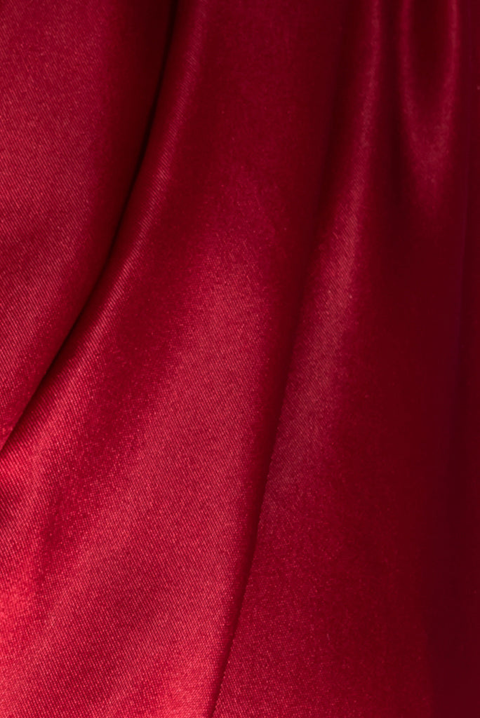 Recycled PET Red Satin Fabric 100gsm | ADKN UK Satin Fabric