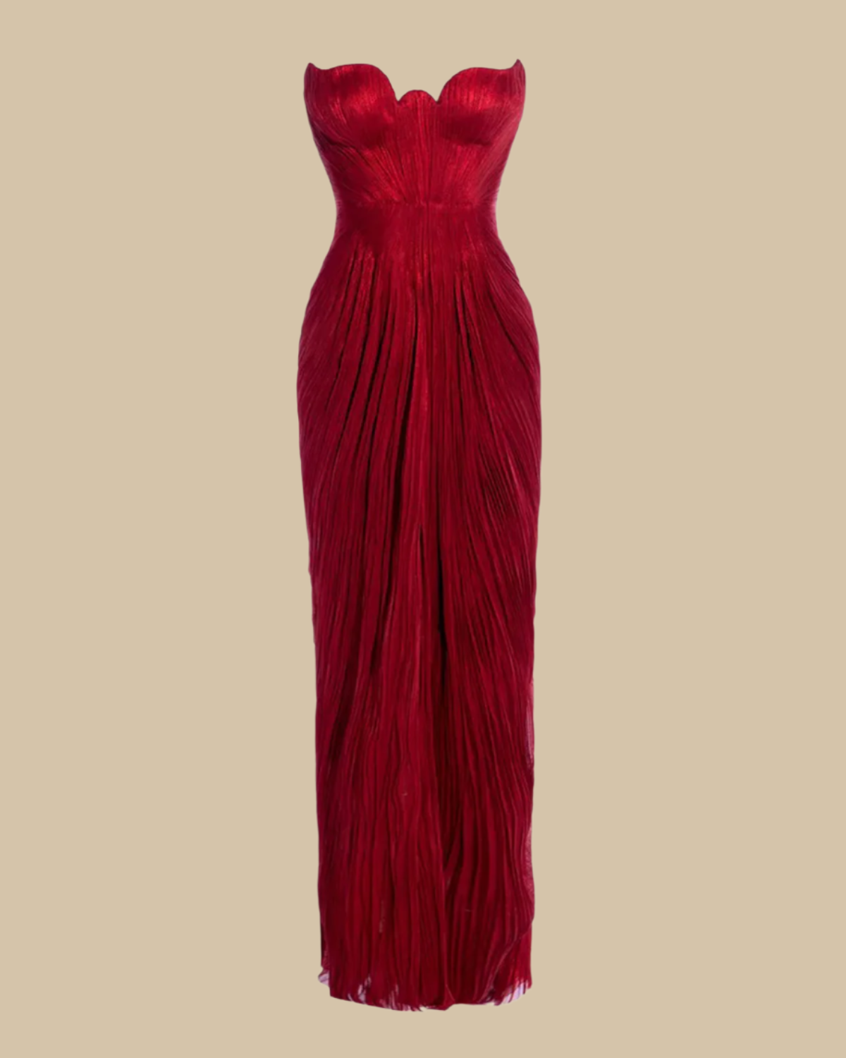 Scarlett Gown - Strapless Red Formal Dress