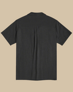 ADKN Men Black Cuban Linen Shirt - Short Sleeve Guayabera