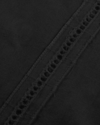 ADKN Men Black Cuban Linen Shirt - Short Sleeve Guayabera