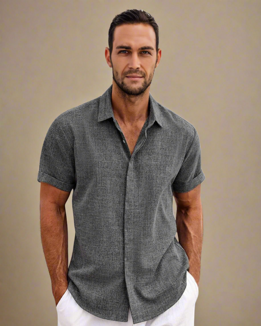 men-grey-rayon-and-linen-short-sleeve-shirt-concealed-buttons-1