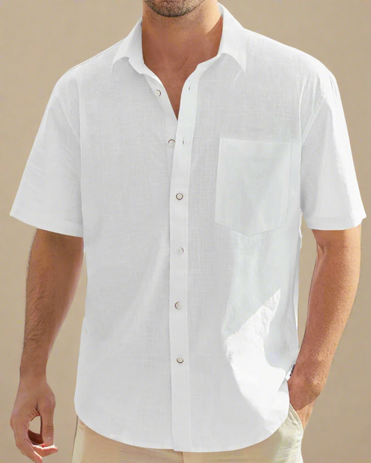men-short-sleeve-shirt-white-cotton-linen-blend-1