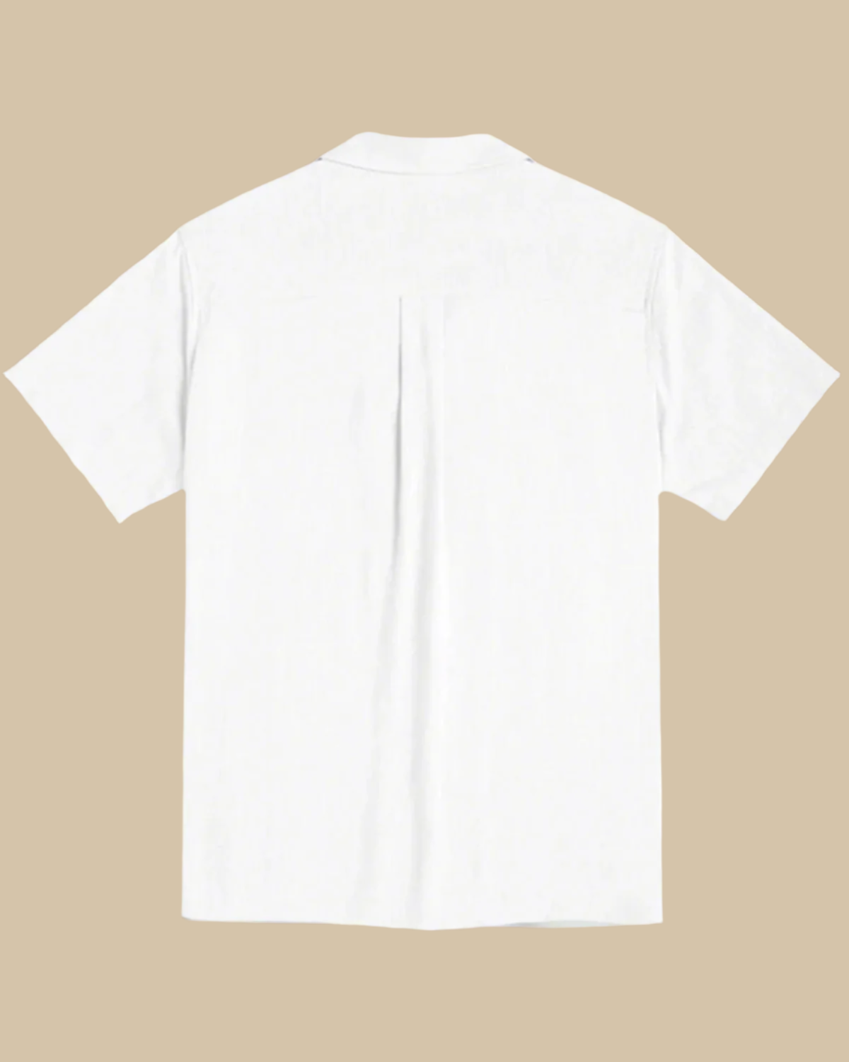 ADKN Men White Cuban Shirt - Guayabera Cuban Collar Shirt