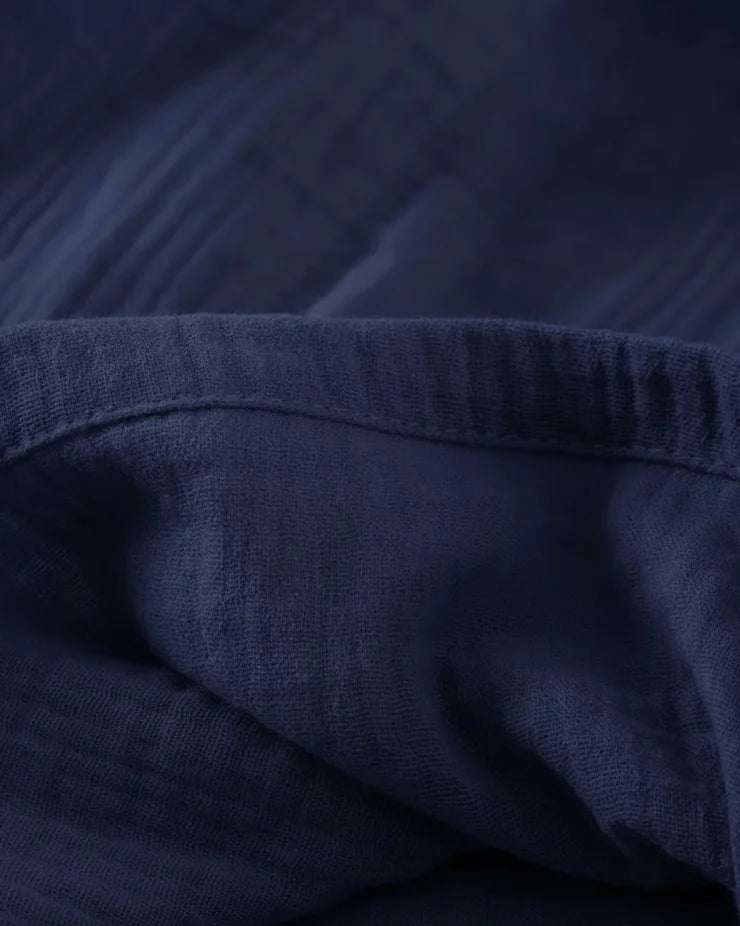 Men Organic Muslin Cotton Robe - Lightweight Breathable Robe for Men