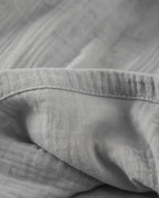 Women Organic Muslin Cotton Robe - Lightweight Breathable Ladies Dressing Gown