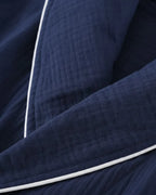 Men Organic Muslin Cotton Robe - Lightweight Breathable Robe for Men