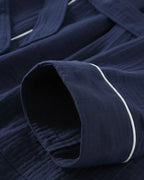 Men Organic Muslin Cotton Robe - Lightweight Breathable Robe for Men