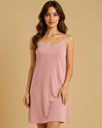 Bamboo Nightdress - Pink Slip Dress