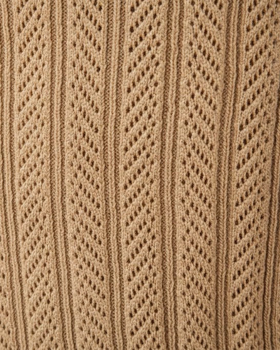 Onyx Camel Heritage Zip Henley – Luxury Fine-Knit Viscose Polo