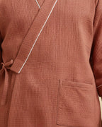 Cotton Quilted Kimono Set - Japanese Inspired Loungewear Set