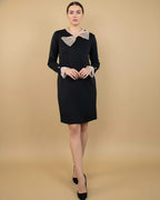 Lana Shift Dress | Eco-Friendly Black Mini with Pockets