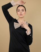 Lana Shift Dress | Eco-Friendly Black Mini with Pockets