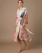 Kimono Dressing Gown with Exotic Print