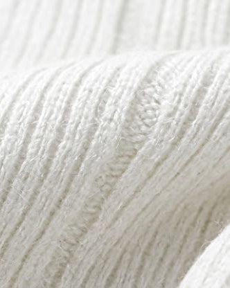 The Julian: Men’s Luxury White Ribbed Knit Polo – Long Sleeve