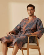 Printed Kimono Cotton Robe