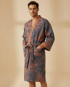 Printed Kimono Cotton Robe