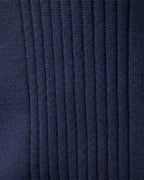 Orbis Vertical Rib Long Sleeve Polo – Midnight Navy