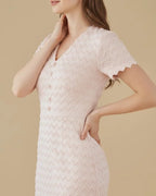Blaer Recycled Cotton Lace Mini Dress with Short Sleeves