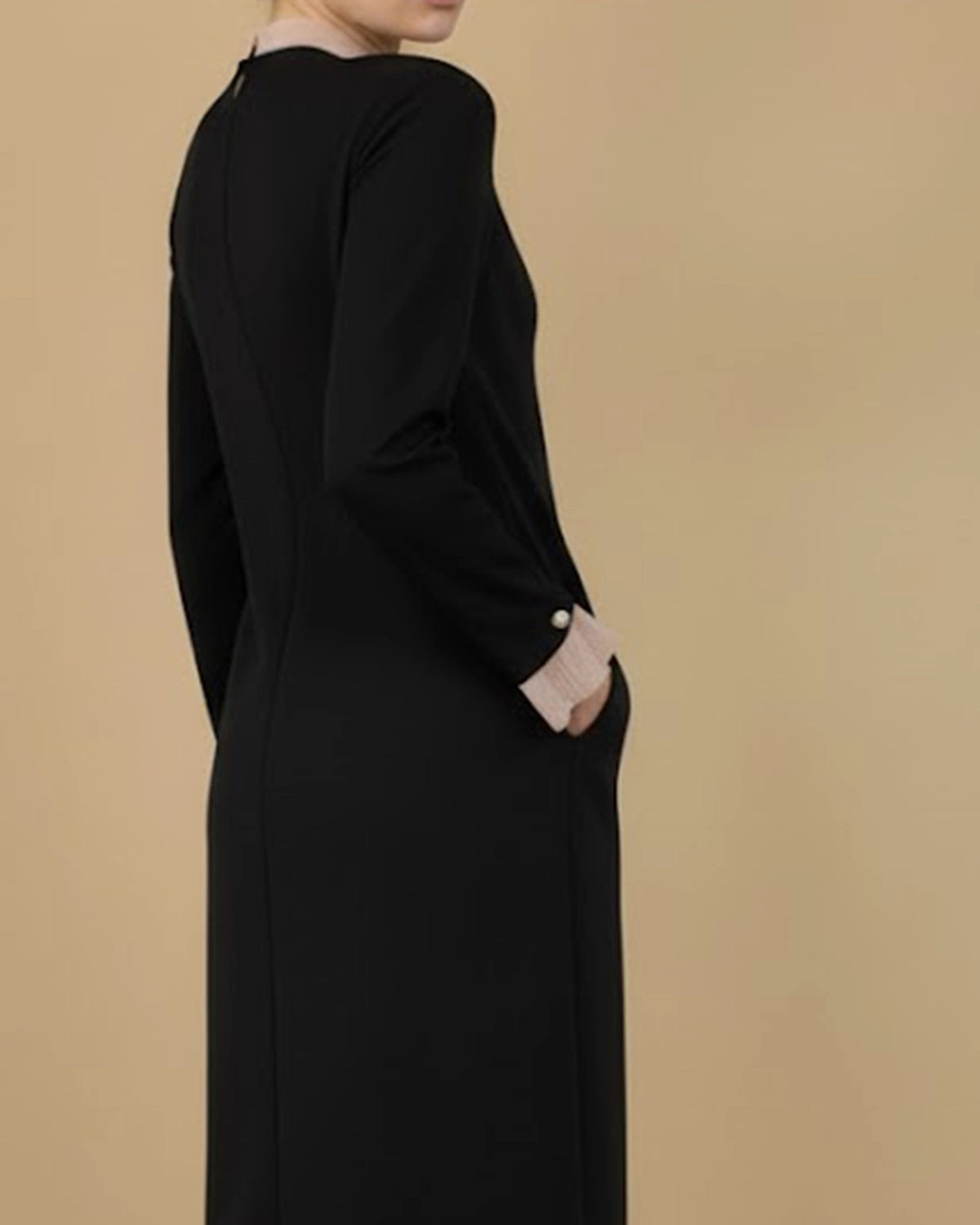 Lana Shift Dress | Eco-Friendly Black Mini with Pockets